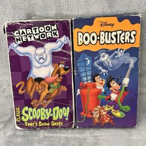 Lot Of 2 Vtg Halloween VHS Scooby‎ Doo That's Snow Ghost Disney Boo-Busters 90s